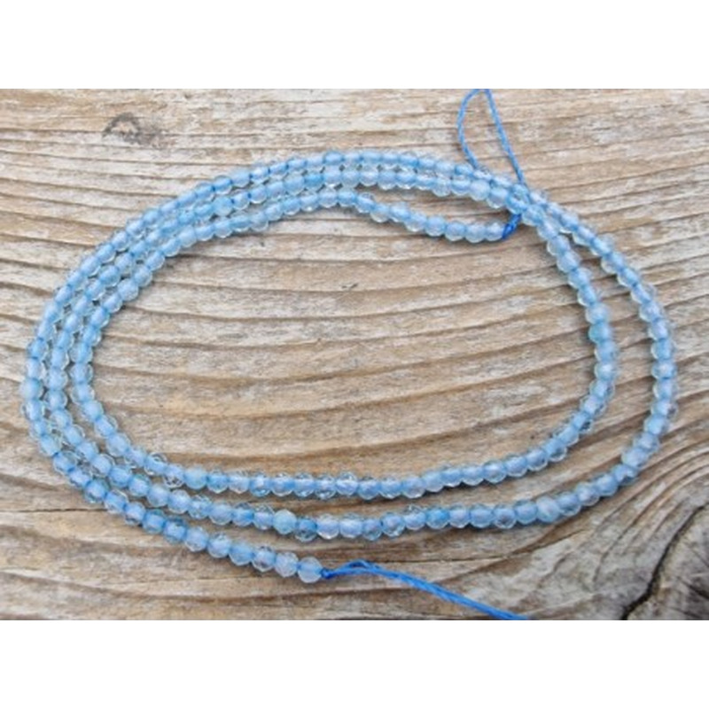 blauer Topas Kette facettiert 2mm