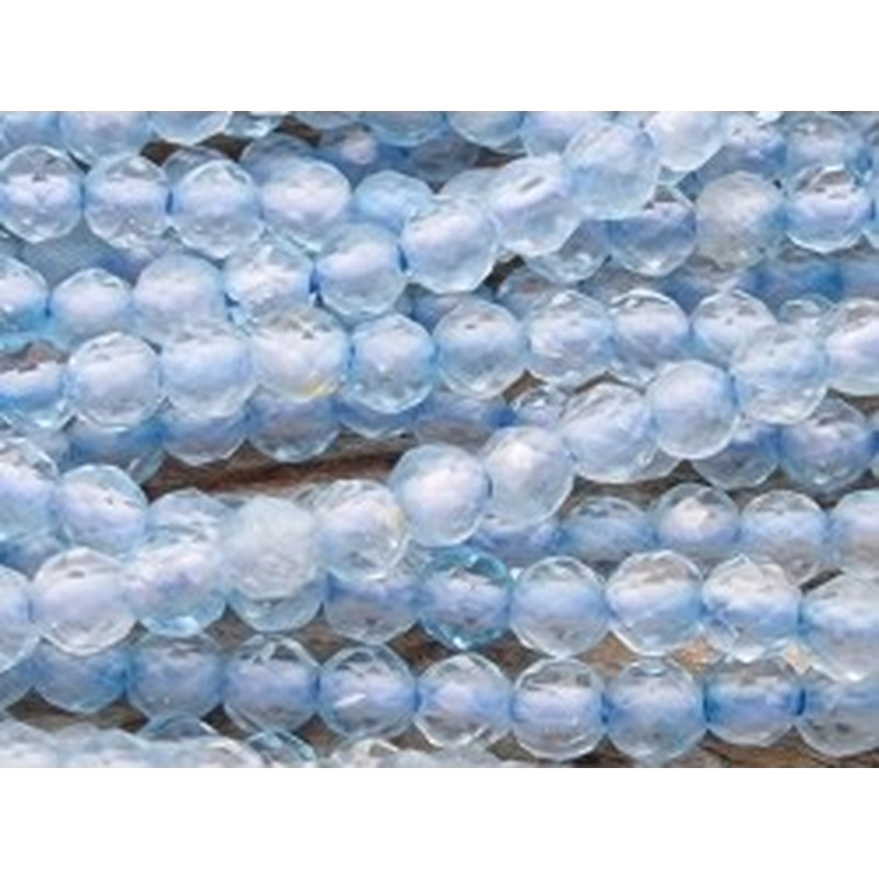 blauer Topas Kette facettiert 2mm