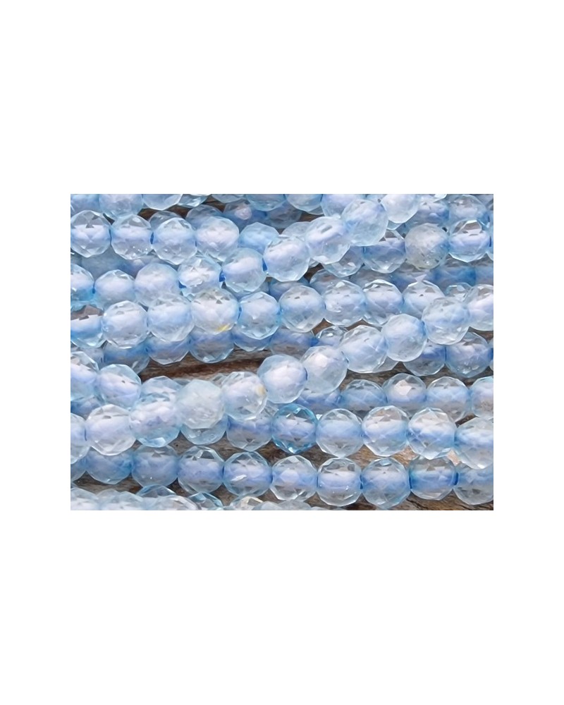 blauer Topas Kette facettiert 2mm