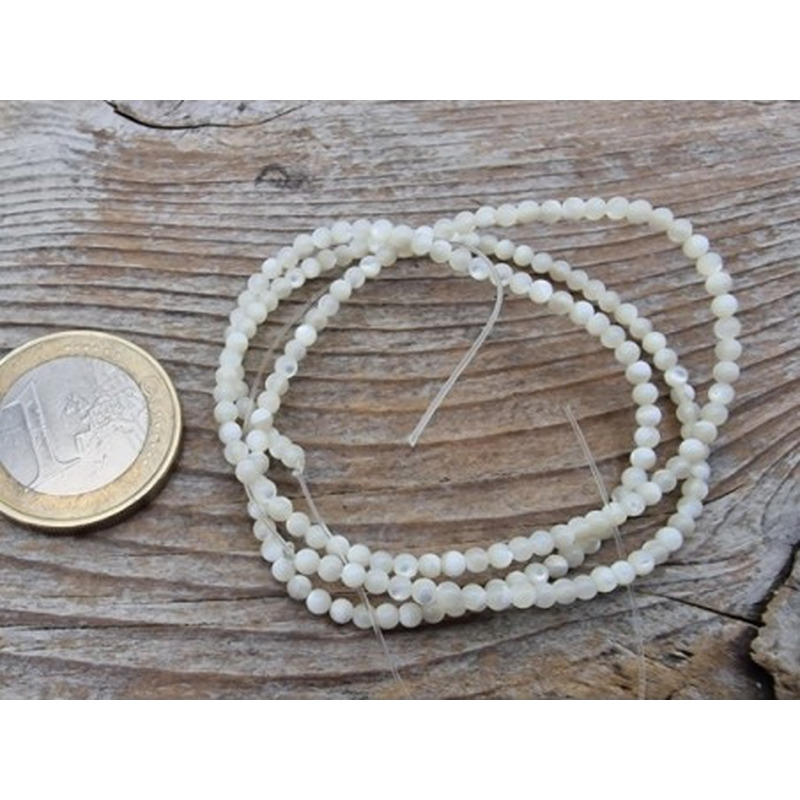 Perlmuttkette weiß 2mm
