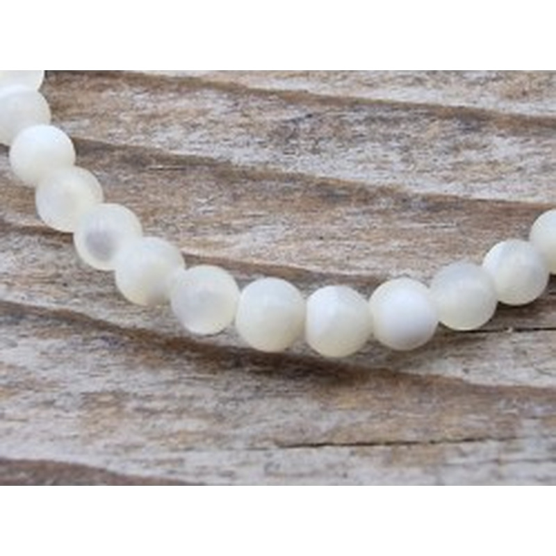 Perlmuttkette weiß 2mm