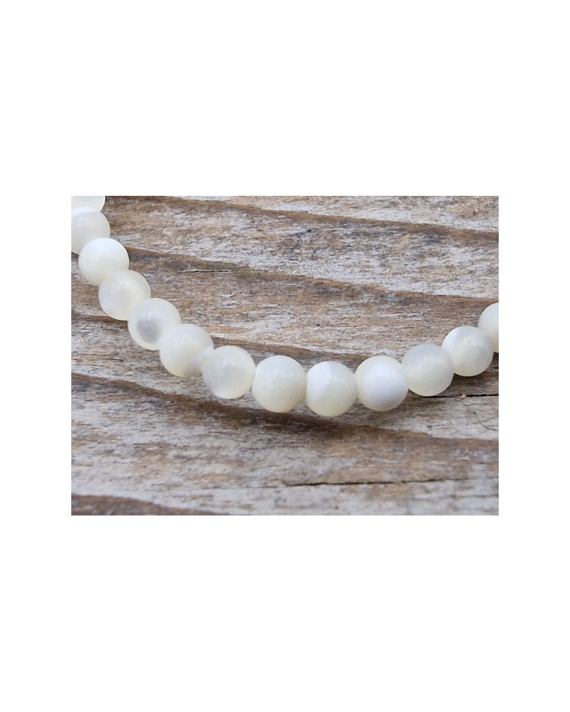 Perlmuttkette weiß 2mm