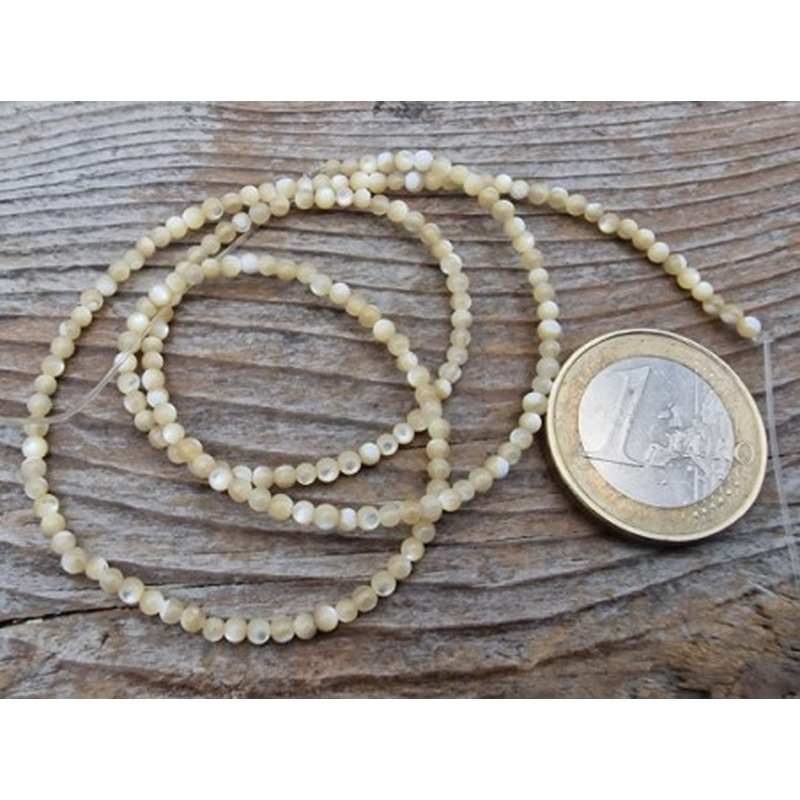 Perlmuttkette beige 2mm