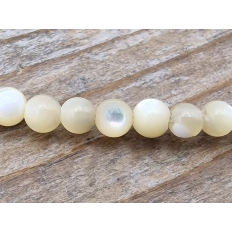 Perlmuttkette beige 2mm