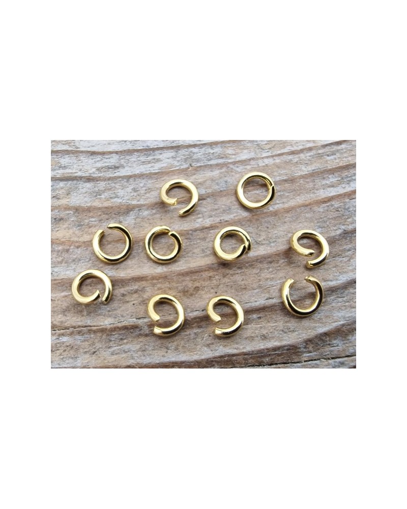 Spaltring 4mm (10 Stk), Edelstahl Gold