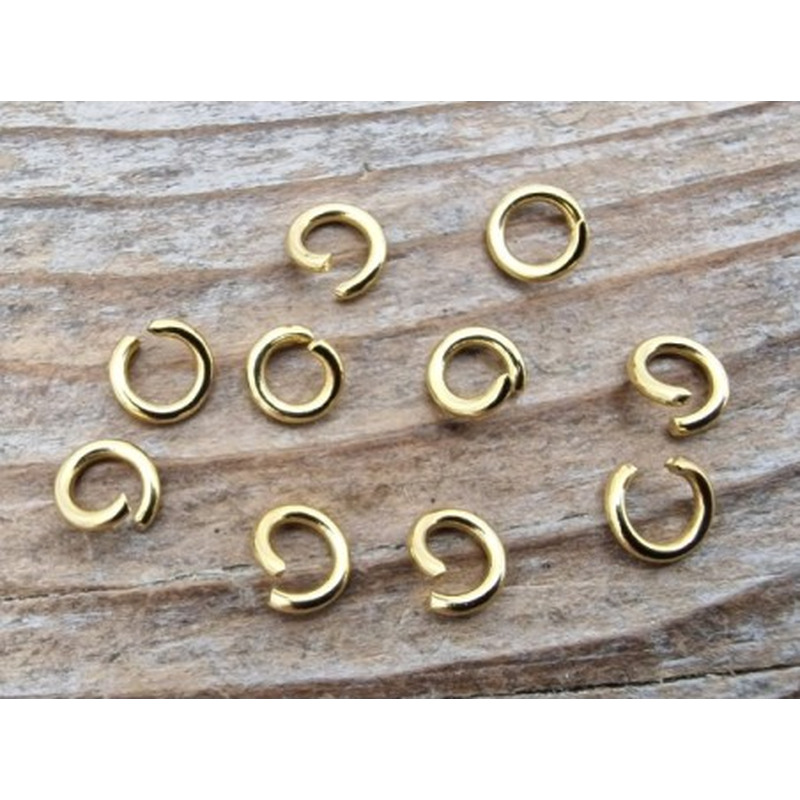 Spaltring 4mm (10 Stk), Edelstahl Gold