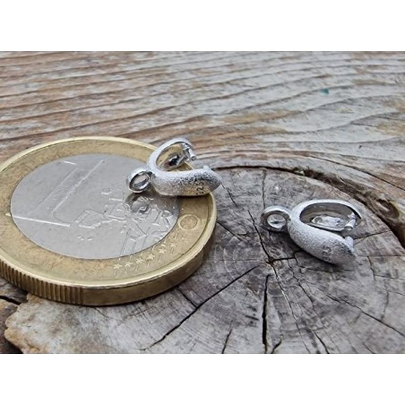 Steigbügel, Anhängeröse, 925 Silber rhodiniert (2 Stück)