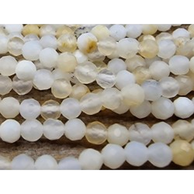 white Opalkette facettiert 2mm
