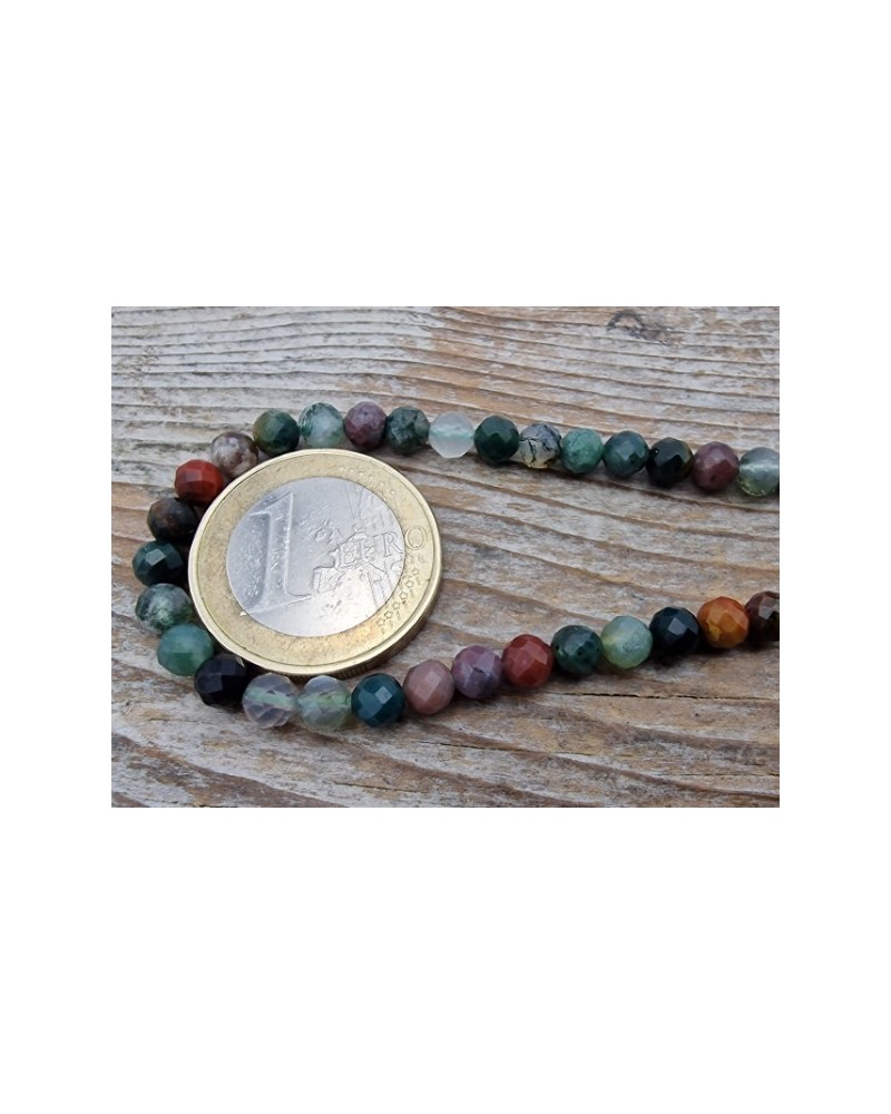 Fancy Jaspis Kette facettiert 4mm