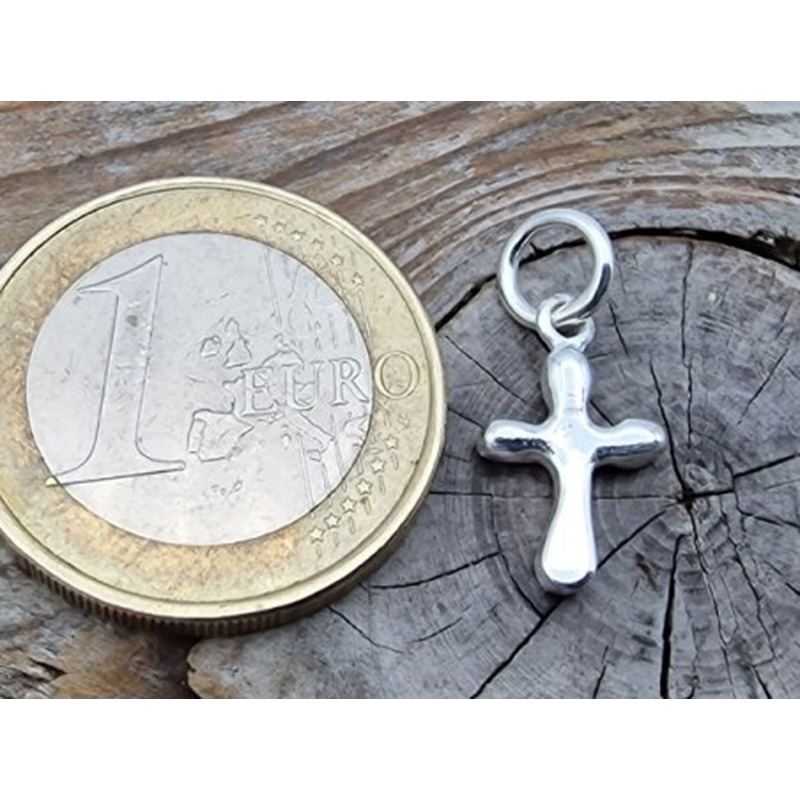 Charm Kreuz 9x15mm, 925 Silber
