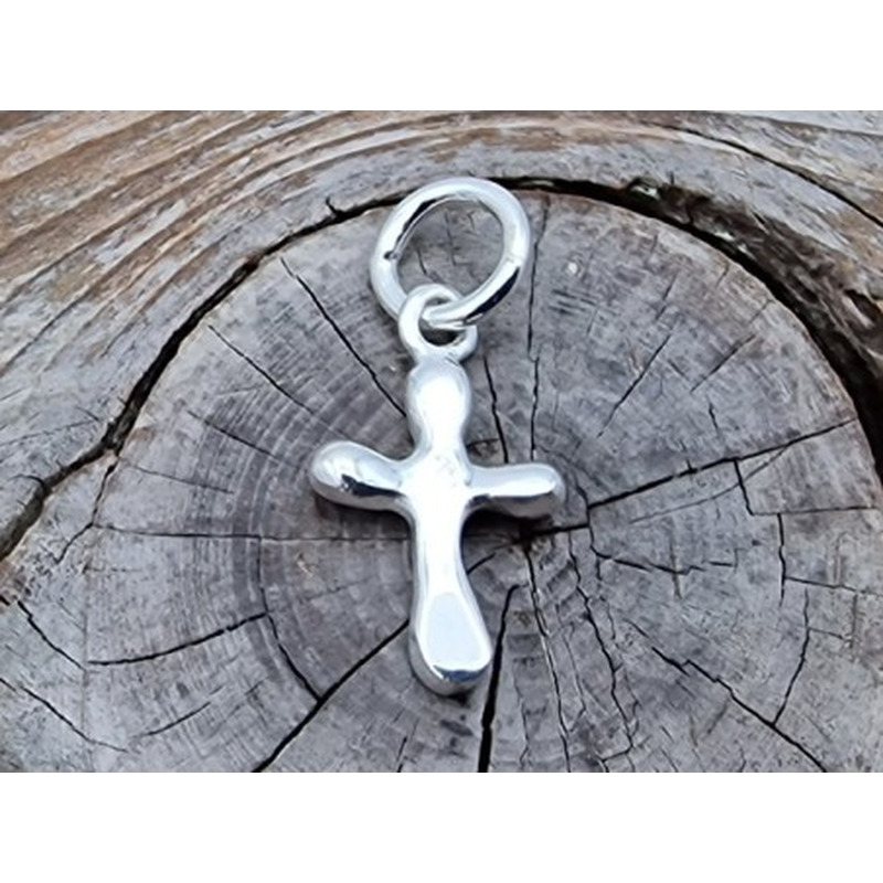 Charm Kreuz 9x15mm, 925 Silber