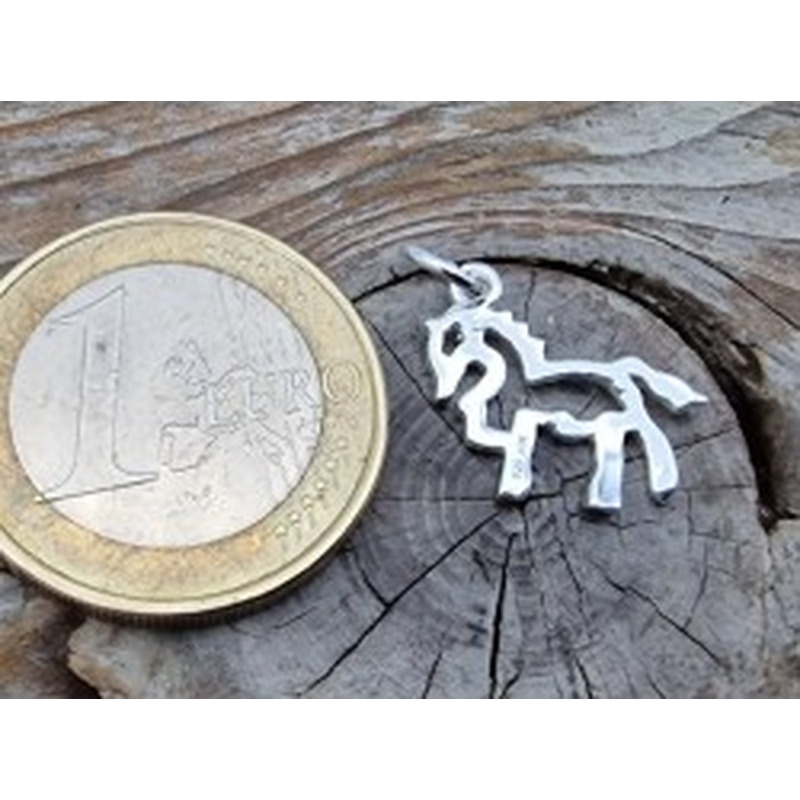 Charm Pferd 15x13mm, 925 Silber 2