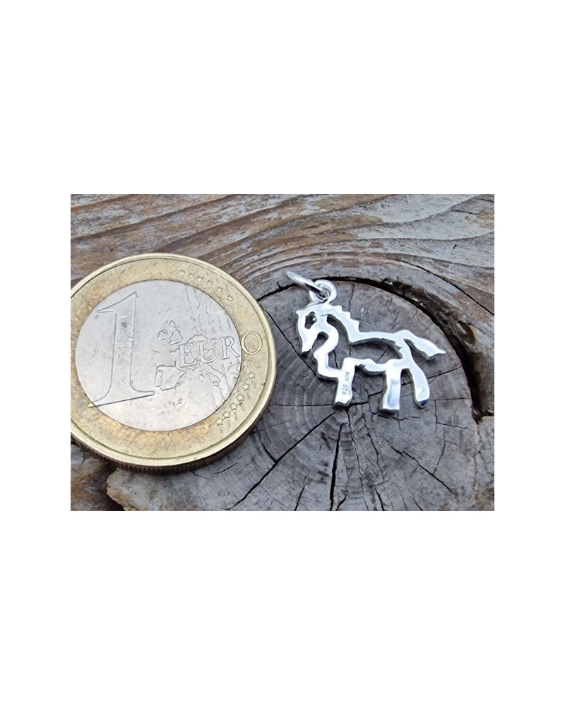 Charm Pferd 15x13mm, 925 Silber