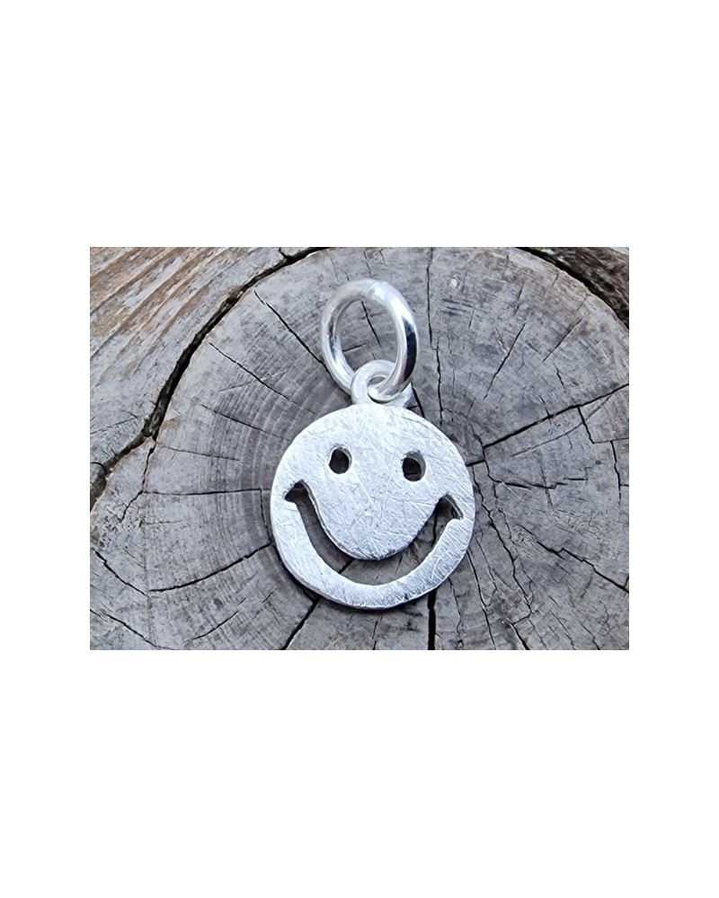 Charm Smiley 10mm, 925 Silber