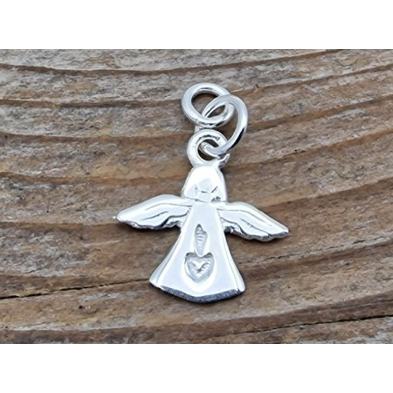 Charm Schutzengel 20mm, 925 Silber