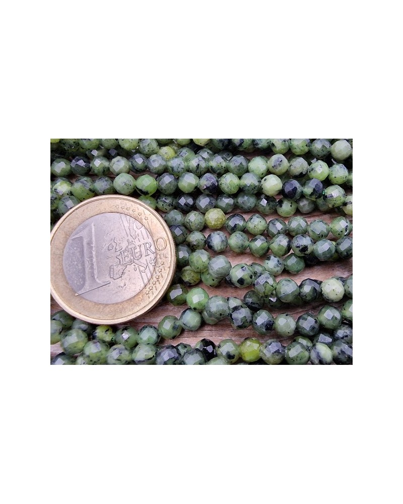 Nephrit Jadekette facettiert 4mm