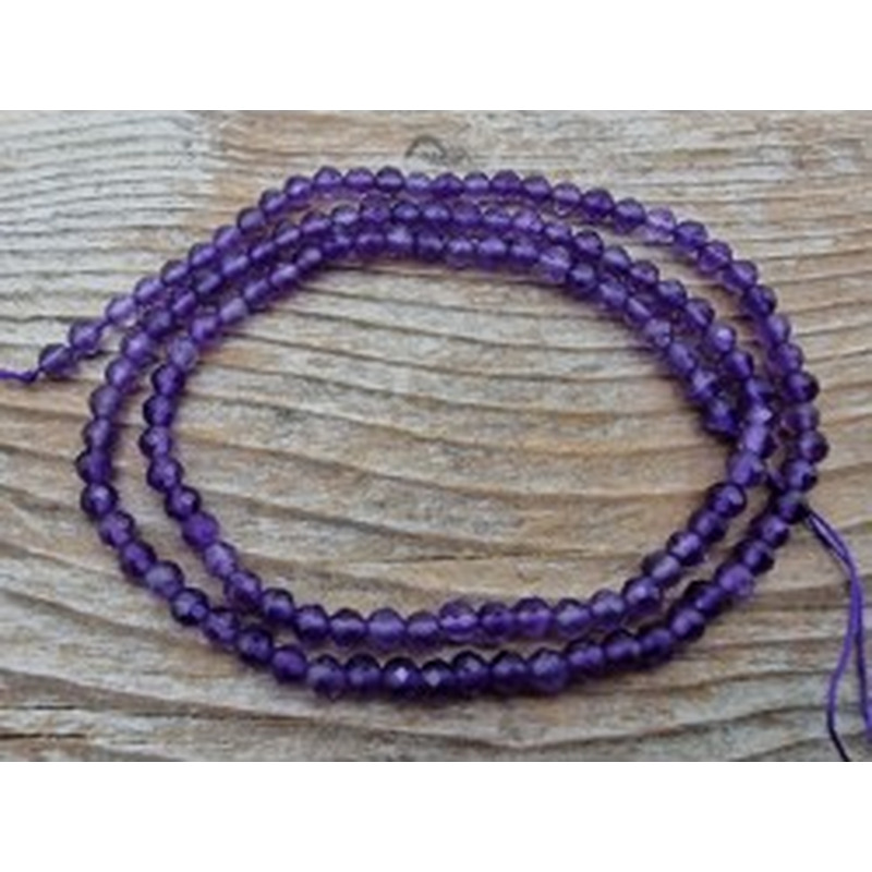 Amethystkette facettiert 3mm 2