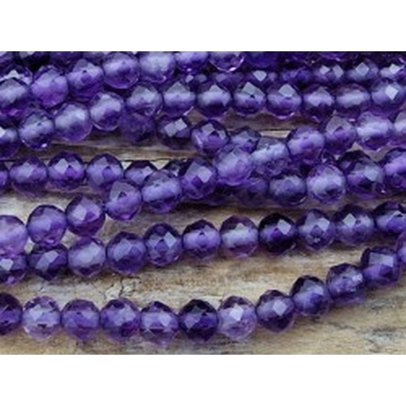 Amethystkette facettiert 3mm
