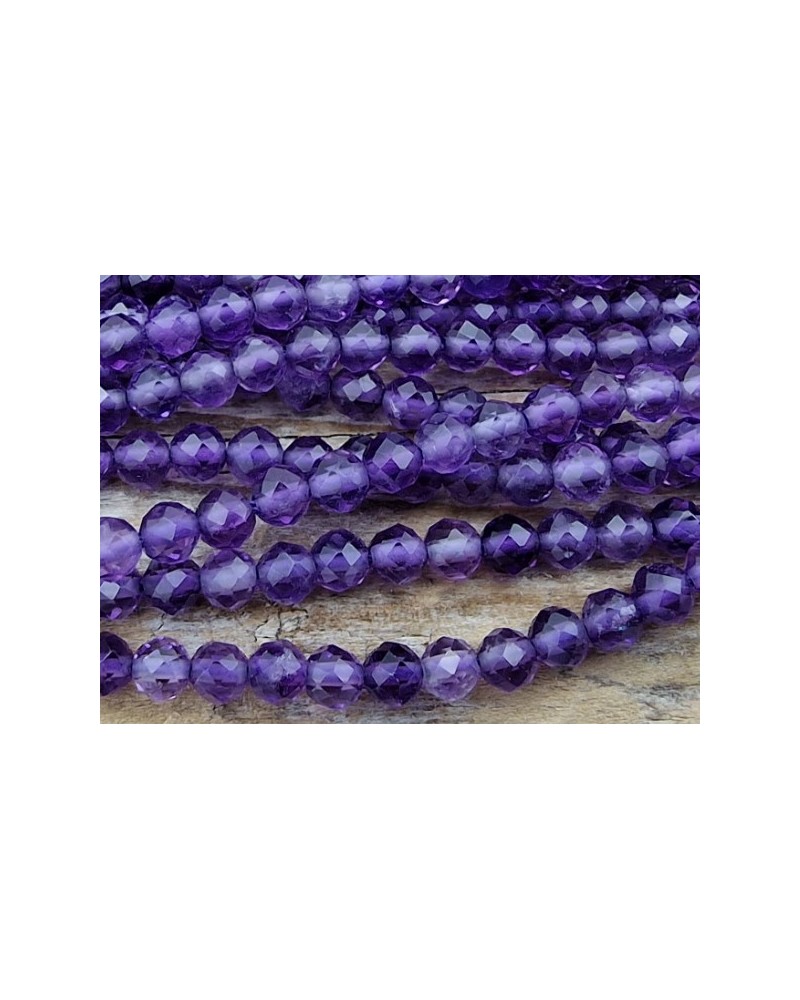 Amethystkette facettiert 3mm