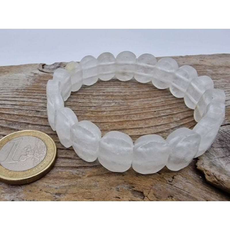 Bergkristall facettiert 15mm Armband