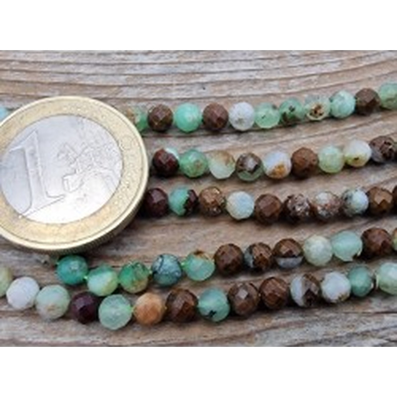 Chrysopras Kette facettiert 4mm 2