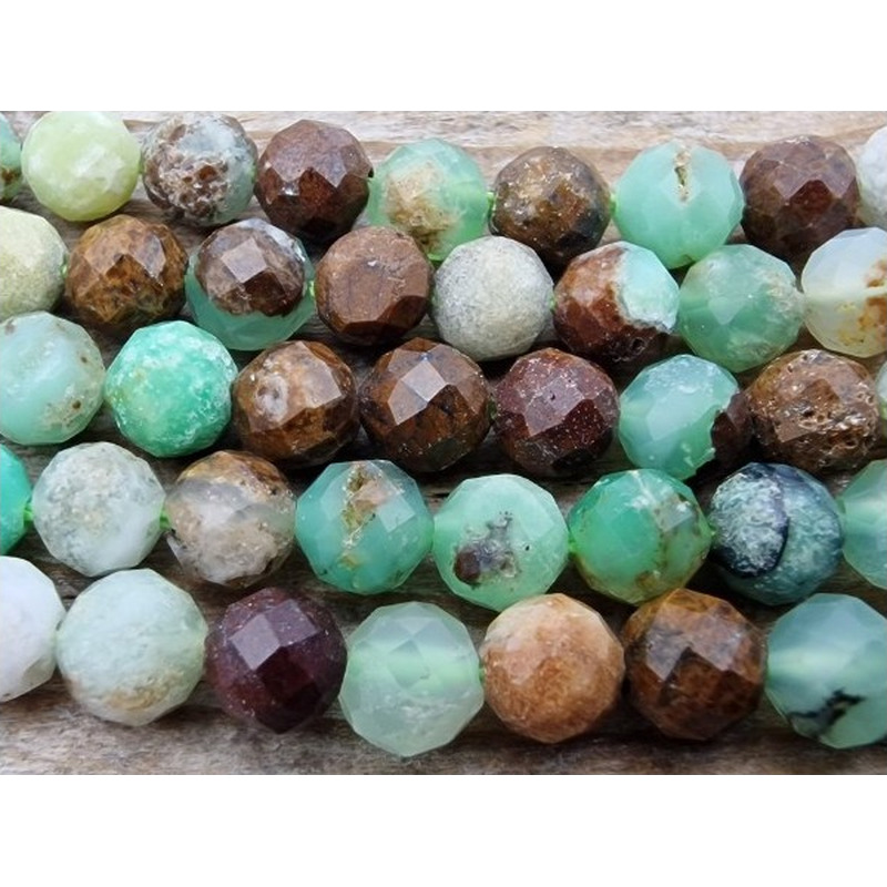 Chrysopras Kette facettiert 4mm