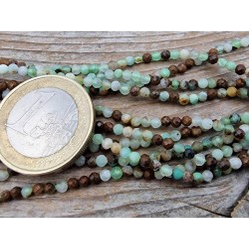 Chrysopras Kette facettiert 2mm 2