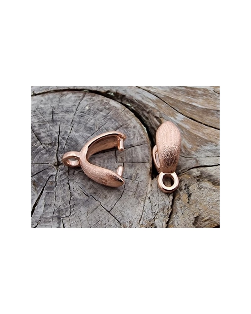 Steigbügel, Anhängeröse, 925 Silber ROSE vergoldet (2 Stück)