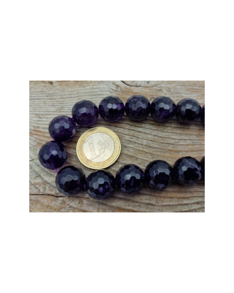 Amethystkette facettiert 14mm