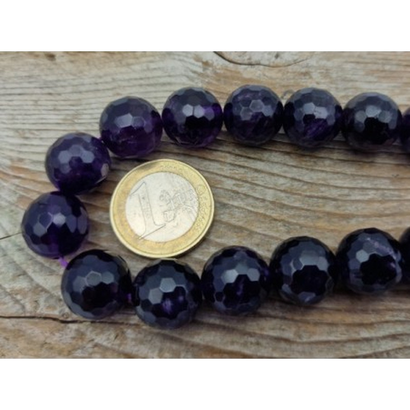 Amethystkette facettiert 14mm