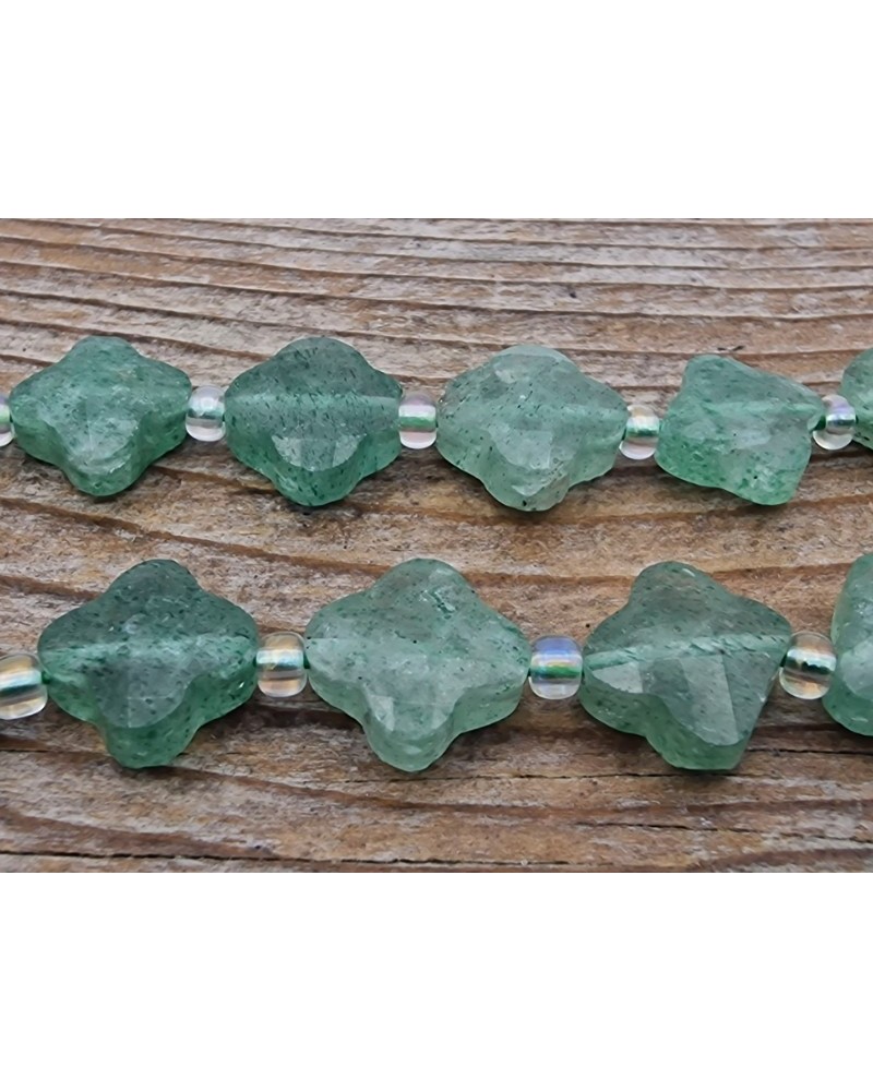 Aventurinkette facettiert 10x10x4mm