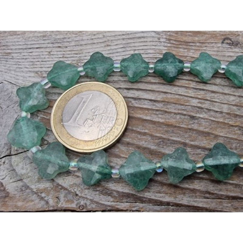 Aventurinkette facettiert 10x10x4mm