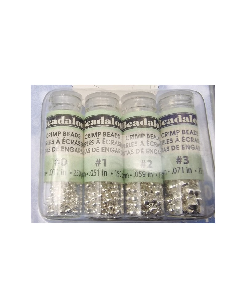 Quetschkugel Set, Messing versilbert, 600 Stk