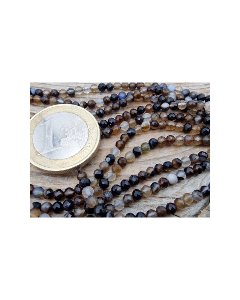 Sardonyxkette facettiert 3mm