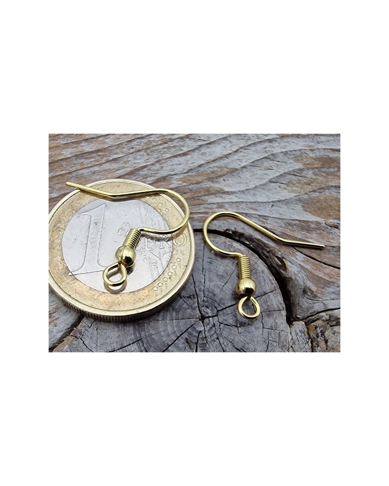 Ohrhaken 19mm (2 Stk), Edelstahl gold