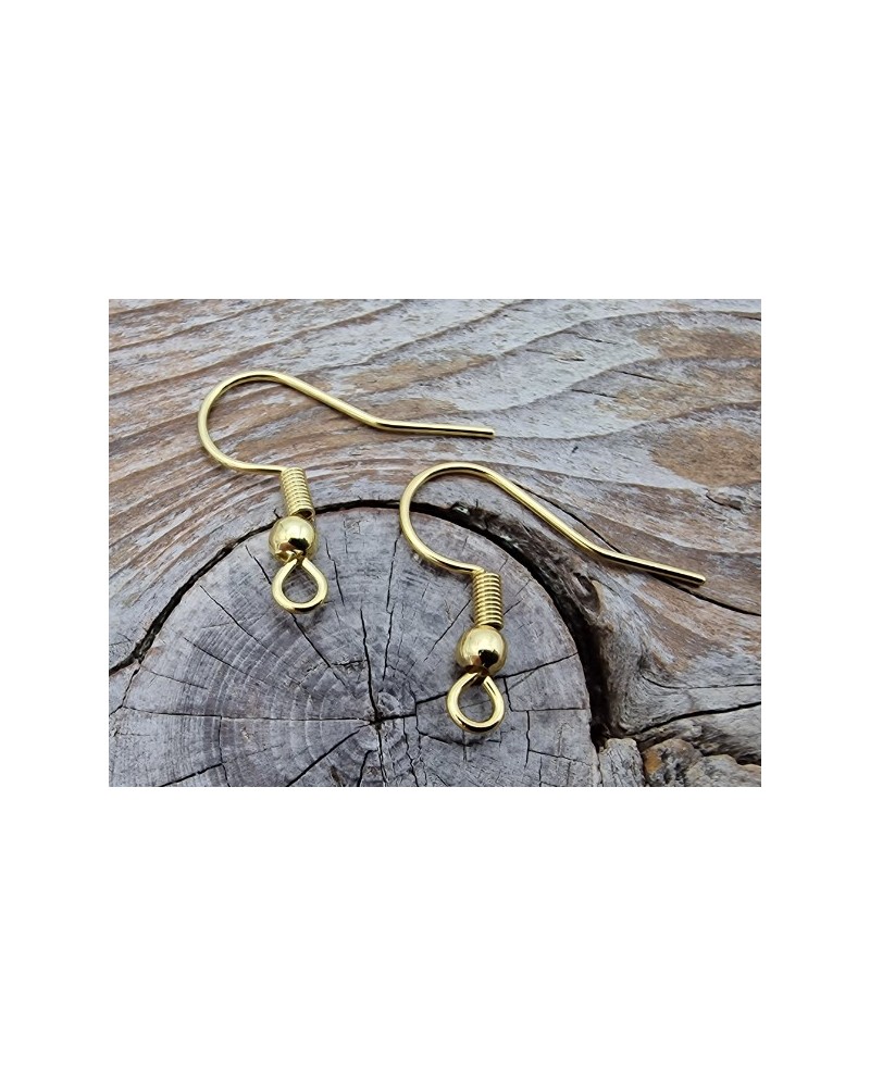 Ohrhaken 19mm (2 Stk), Edelstahl gold