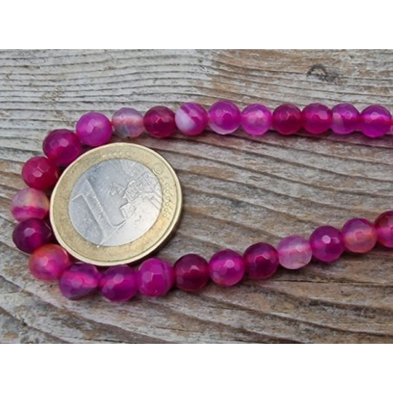 Achatkette rot facettiert 6mm
