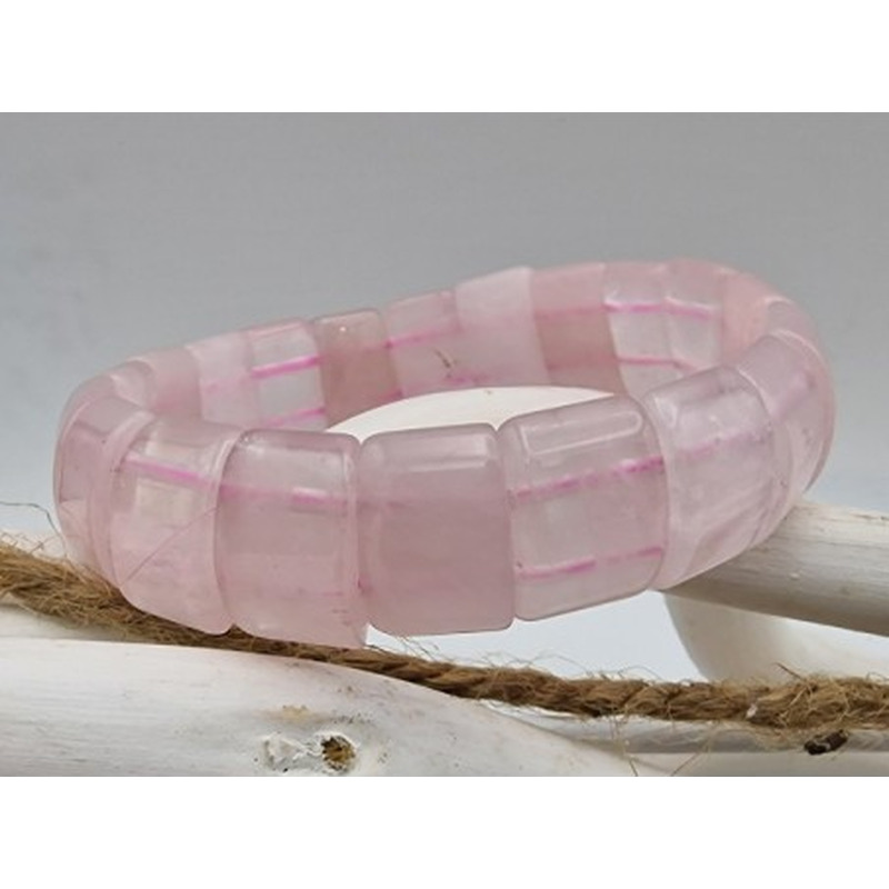 Rosenquarz 15mm Armband