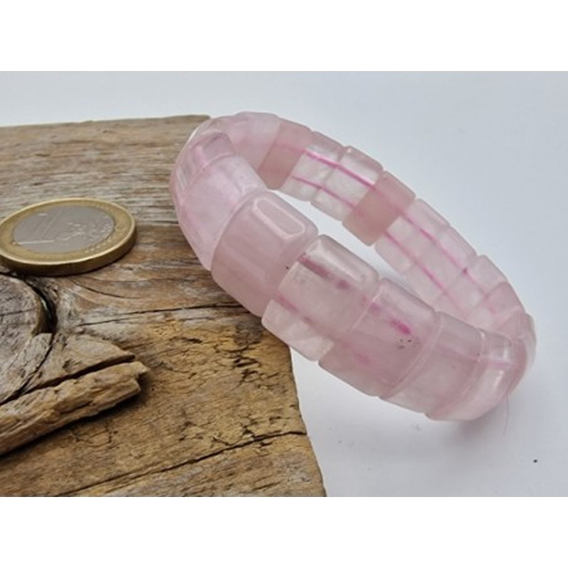 Rosenquarz 15mm Armband