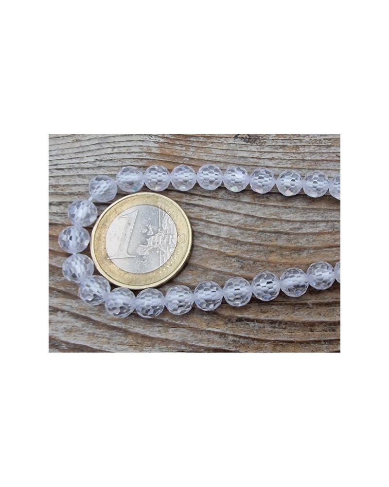 Zirkoniakette-stark funkelnd-facettiert 6mm
