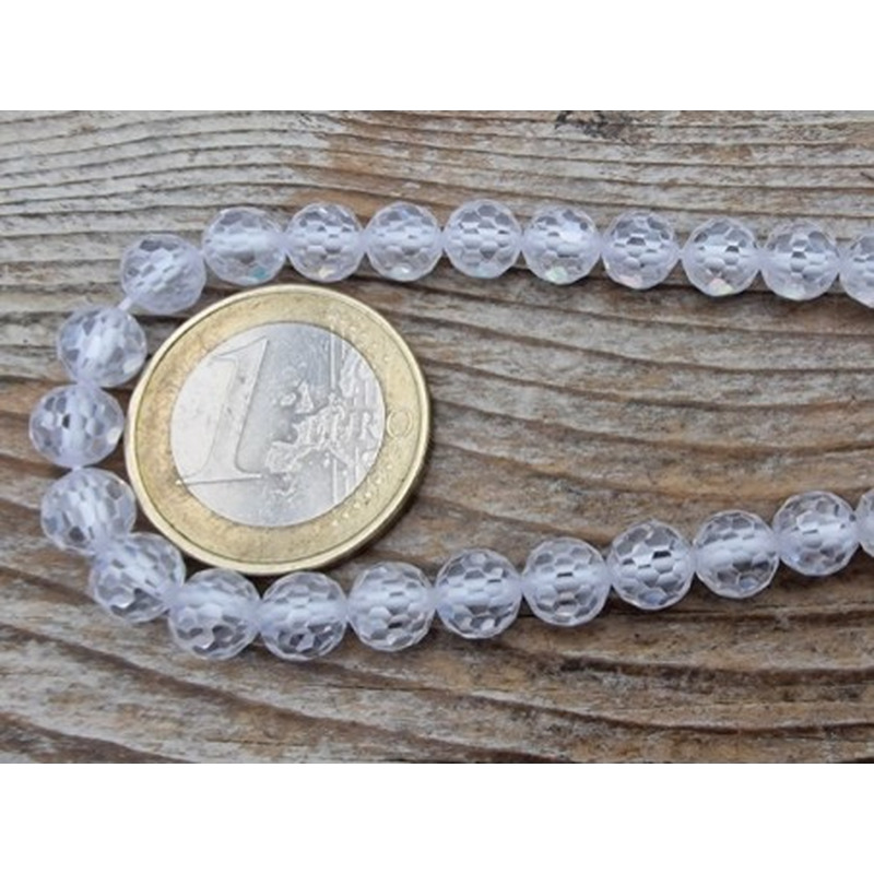 Zirkoniakette-stark funkelnd-facettiert 6mm