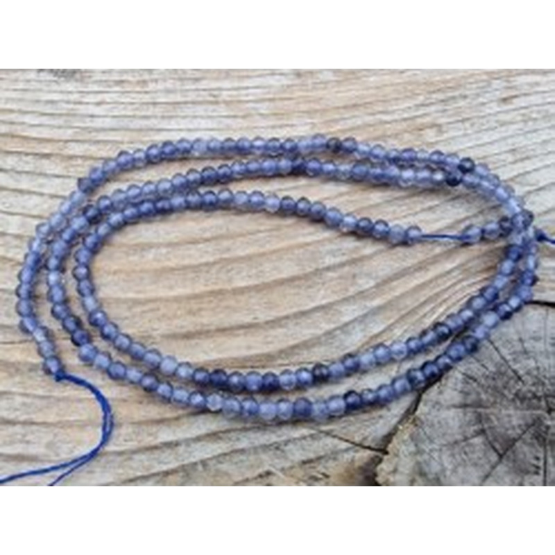 Iolithkette (Wassersafir) facettiert 2mm 2
