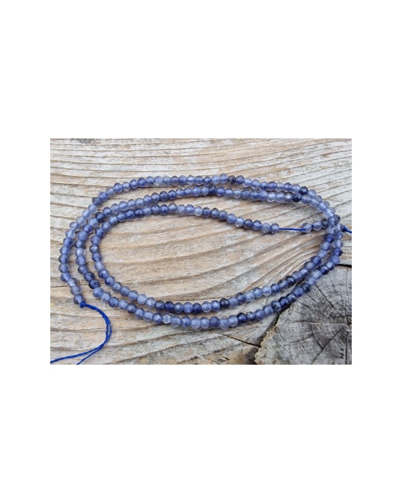 Iolithkette (Wassersafir) facettiert 2mm