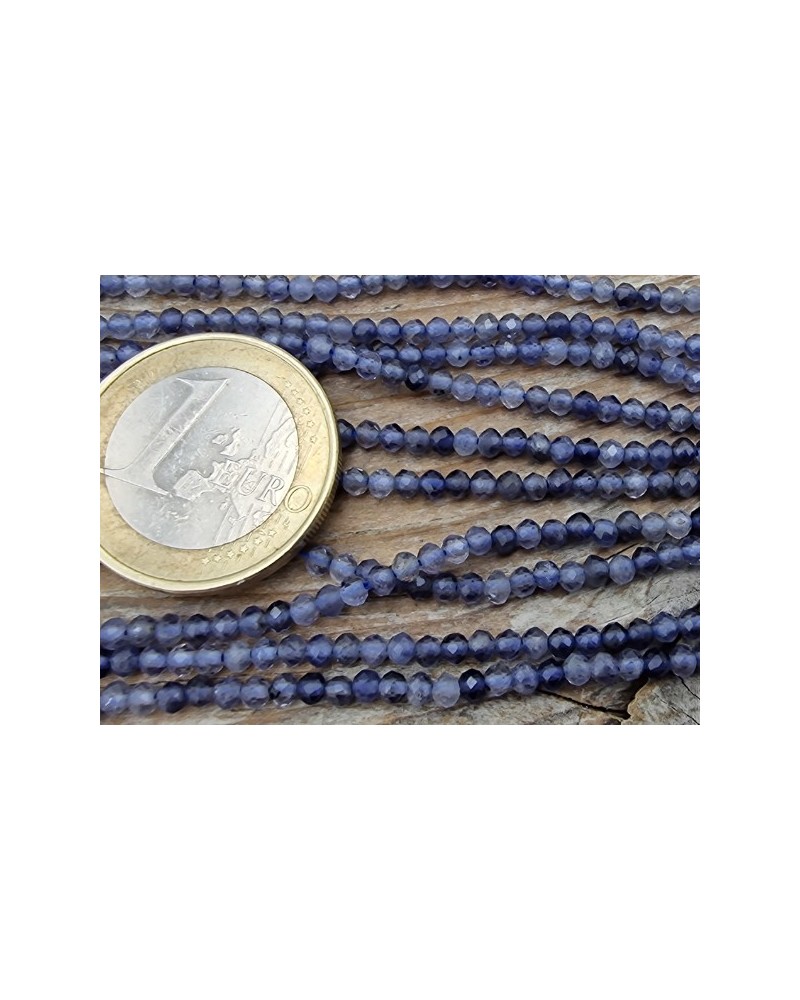 Iolithkette (Wassersafir) facettiert 2mm