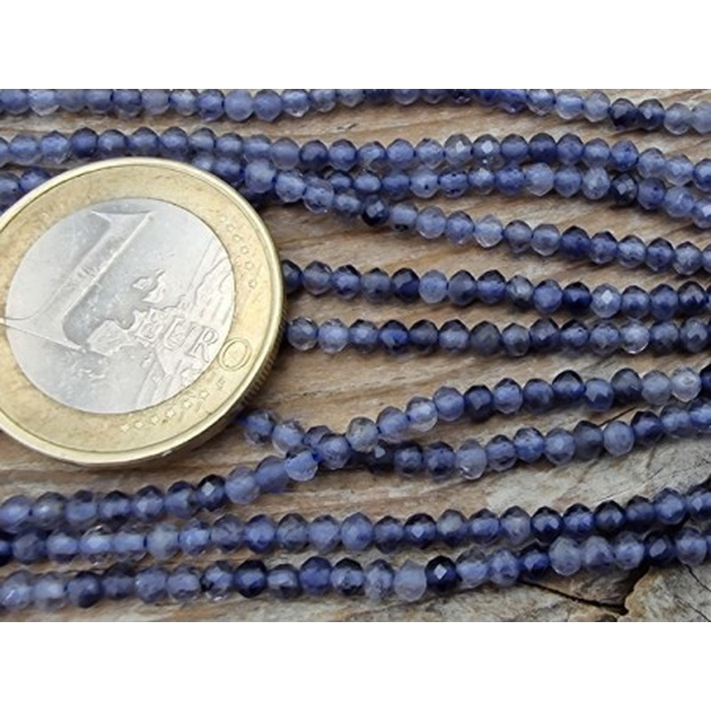 Iolithkette (Wassersafir) facettiert 2mm