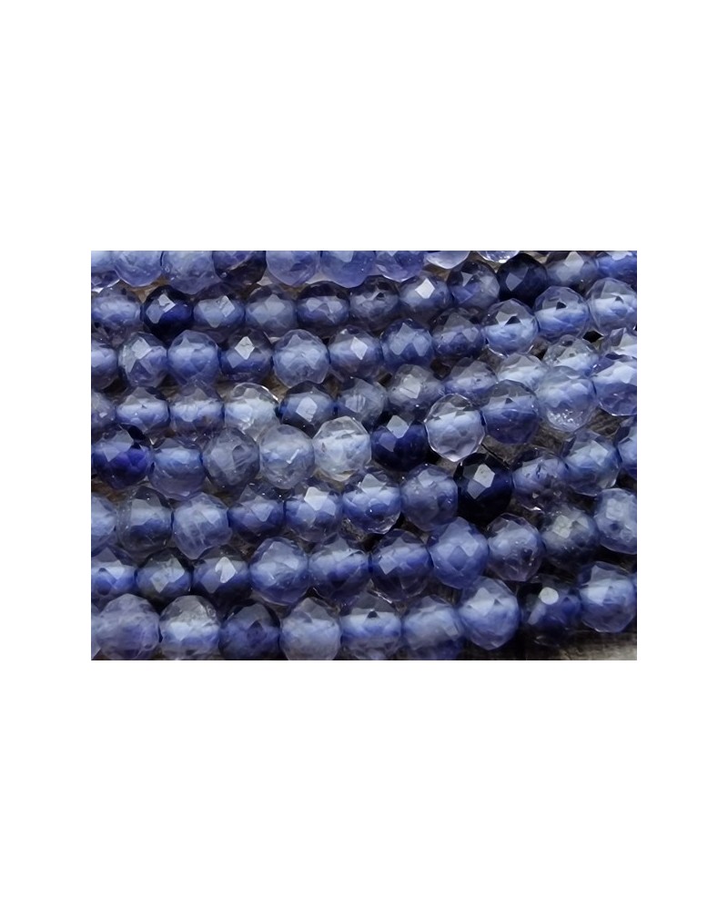 Iolithkette (Wassersafir) facettiert 2mm