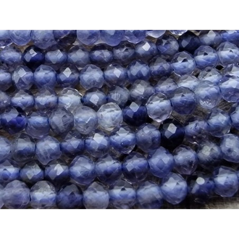 Iolithkette (Wassersafir) facettiert 2mm