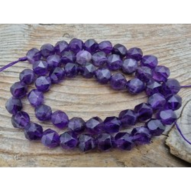 Amethystkette facettiert 8mm 2