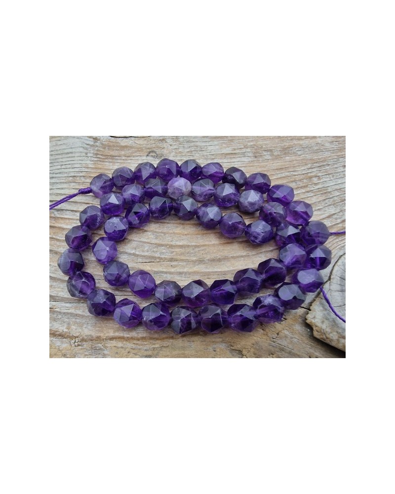 Amethystkette facettiert 8mm
