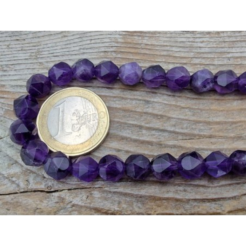 Amethystkette facettiert 8mm